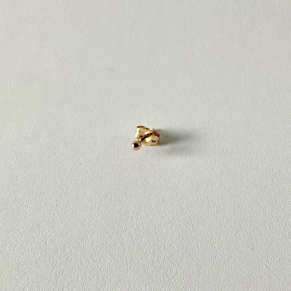 Anine Bing 14k Yellow Gold Sphere Stud, Single